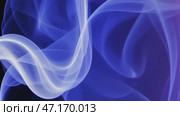 Bluish smoke or steam on black background. Abstract background in purple and gray shades. Стоковое AI-видео, аниматор Ирина / Фотобанк Лори