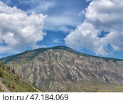 Mountain with alluvial fan. Altai mountain landscape natural background. Стоковое фото, фотограф Сергей Пристяжнюк (Serg Zastavkin) / Фотобанк Лори
