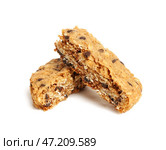 Вкусное печенье бискотти на белом фоне. Стоковое фото, фотограф Pixel_shot / Фотобанк Лори