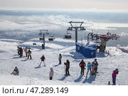 BigWood ski resort, Khibiny. Редакционное фото, фотограф Юлия Бабкина / Фотобанк Лори