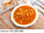 Traditional dish in the north of Spain is Callos a la Asturiana. Стоковое фото, фотограф Яков Филимонов / Фотобанк Лори