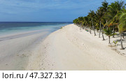 Aerial view of beautiful tropical sandy beach. Стоковое фото, фотограф Михаил Коханчиков / Фотобанк Лори