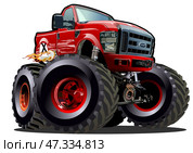 Cartoon Monster Truck. Стоковая иллюстрация, иллюстратор Александр Володин / Фотобанк Лори