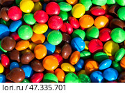 Panorama of small colorful jelly candies. Multicolored jelly. Стоковое фото, фотограф Лазаренко Светлана / Фотобанк Лори