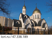 Строительство нового храма апостола Фомы и пророка Даниила. Москва. Редакционное фото, фотограф Rashpil / Фотобанк Лори