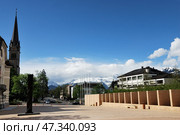 Townscape of Vaduz, Lichtenstein. april 2012. Редакционное фото, фотограф Александр Карпенко / Фотобанк Лори