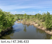 Река Орь в окрестностях города Орска Оренбургской области (2024 год). Стоковое фото, фотограф Николай Рыбин / Фотобанк Лори