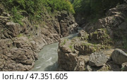 Belaya river in Caucasus mountains. Стоковое видео, видеограф Михаил Коханчиков / Фотобанк Лори