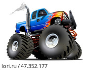 Cartoon Monster Truck. Стоковая иллюстрация, иллюстратор Александр Володин / Фотобанк Лори