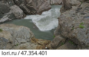 Belaya river in Caucasus mountains. Стоковое видео, видеограф Михаил Коханчиков / Фотобанк Лори