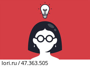 Woman crying from depression. Стоковая иллюстрация, иллюстратор Вячеслав Беспутин / Фотобанк Лори