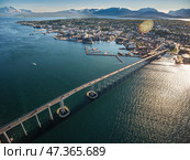 Bridge of city Tromso, Norway (2016 год). Стоковое фото, фотограф Андрей Армягов / Фотобанк Лори