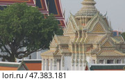 Wat Pho temple in Bangkok, Thailand. Стоковое видео, видеограф Михаил Коханчиков / Фотобанк Лори
