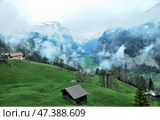 Townscape of Interlaken, Switzerland (2012 год). Редакционное фото, фотограф Александр Карпенко / Фотобанк Лори