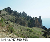 Карадагский заповедник в Крыму (2013 год). Редакционное фото, фотограф Николай Рыбин / Фотобанк Лори