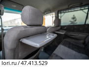 KRASNOYARSK, RUSSIA - February 2, 2025: White Mazda Premacy. Редакционное фото, фотограф Плотников Дмитрий / Фотобанк Лори