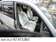 KRASNOYARSK, RUSSIA - December 13, 2024: Silver Toyota RAV4. Редакционное фото, фотограф Плотников Дмитрий / Фотобанк Лори