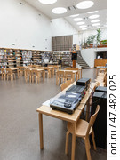Interior of Vyborg Library, built from 1927 to 1935 (2023 год). Редакционное фото, фотограф EugeneSergeev / Фотобанк Лори