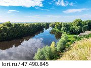 Река Десна. Село Селец, Брянская область. (2020 год). Стоковое фото, фотограф Господин Никто / Фотобанк Лори