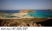 The breathtaking view of Balos Lagoon in Crete, Greece. Стоковое фото, фотограф Artem Fomin / Фотобанк Лори