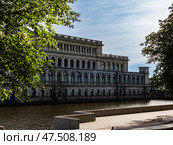 Kaliningrad, Kaliningrad region, Russia May 12 2024 Kenigsberg Exchange, Kaliningrad Art Museum view from Kant Island. Редакционное фото, фотограф Наталья Симакова / Фотобанк Лори