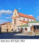 Minsk, Belarus - April 04, 2025: Part of the former Bernardine complex, the Bernardine monastery. Church of St. Joseph. Currently, the archive building. Редакционное фото, фотограф Глущенко Елена / Фотобанк Лори