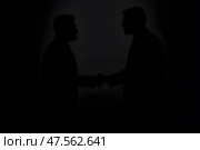 Рукопожатие, атмосфера переговоров. Стоковое AI-изображение, AI-художник Анна Рогалева / Фотобанк Лори