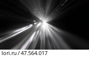 Bright light beams radiating through a dark space creating a dynamic visual experience during nighttime. Стоковое AI-изображение, AI-художник Сергей Толмачёв / Фотобанк Лори