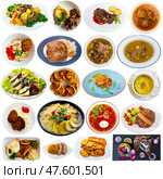 Diversified dishes of Russian cuisine. Стоковое фото, фотограф Яков Филимонов / Фотобанк Лори