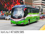 TQ X12 coach bus. Редакционное фото, фотограф Art Konovalov / Фотобанк Лори