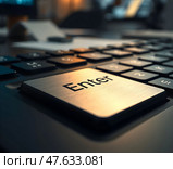 Компьютерная кнопка ввода. Стоковое AI-изображение, AI-художник Boostport / Фотобанк Лори