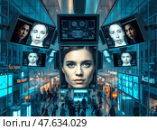 Городское видеонаблюдение. Стоковое AI-изображение, AI-художник Boostport / Фотобанк Лори