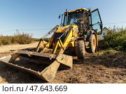 Экскаватор-погрузчик JCB. Редакционное фото, фотограф Андрей Иванов / Фотобанк Лори