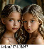 Девочки. Стоковая иллюстрация, иллюстратор Антонова Марина / Фотобанк Лори