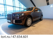 Автомобиль Aurus Komendant — внедорожник класса люкс, выпускаемый российским автопроизводителем Aurus Motors. Редакционное фото, фотограф FotograFF / Фотобанк Лори