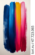 Harmonic Color Spectrum: Blending Vivid Shades with Fluid Acrylic on Canvas, Abstract Concept for Modern Art and Decorative Print. Стоковое AI-изображение, AI-художник Данила Большаков / Фотобанк Лори