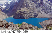 Beautiful lake in Fann mountains. Pamir-Altay in Tajikistan. Стоковое фото, фотограф Николай Евсюков / Фотобанк Лори