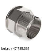 Nut on white background. Isolated 3D illustration. Стоковая иллюстрация, иллюстратор Ильин Сергей / Фотобанк Лори