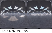 Full spherical hdri panorama 360 degrees of empty exhibition space. backdrop for exhibitions and events. Tile floor. Marketing mock up. 3D render illustration. 4K video. Стоковая анимация, аниматор Николай Евсюков / Фотобанк Лори