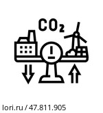 offset carbon line icon vector illustration. Стоковая иллюстрация, иллюстратор Vectorwin / Фотобанк Лори