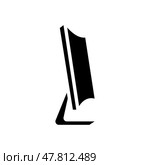 curved computer screen glyph icon vector illustration. Стоковая иллюстрация, иллюстратор Vectorwin / Фотобанк Лори