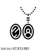 locket jewelry fashion glyph icon vector illustration. Стоковая иллюстрация, иллюстратор Vectorwin / Фотобанк Лори