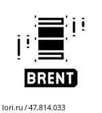 brent crudeoil industry glyph icon vector illustration. Стоковая иллюстрация, иллюстратор Vectorwin / Фотобанк Лори