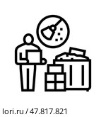 decluttering minimalism lifestyle line icon vector illustration. Стоковая иллюстрация, иллюстратор Vectorwin / Фотобанк Лори