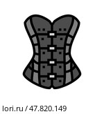 corsets goth subculture color icon vector illustration. Стоковая иллюстрация, иллюстратор Vectorwin / Фотобанк Лори