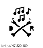 deathrock goth subculture glyph icon vector illustration. Стоковая иллюстрация, иллюстратор Vectorwin / Фотобанк Лори