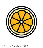 citrus fruits allergen free product food color icon vector illustration. Стоковая иллюстрация, иллюстратор Vectorwin / Фотобанк Лори