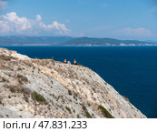 Beautiful Black Sea coast with rocks and plants. Стоковое фото, фотограф Фотограф / Фотобанк Лори