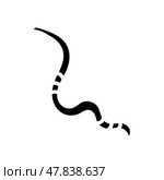 parasite worm glyph icon vector illustration. Стоковая иллюстрация, иллюстратор Vectorwin / Фотобанк Лори