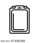 clamshell package plastic package line icon vector illustration. Стоковая иллюстрация, иллюстратор Vectorwin / Фотобанк Лори